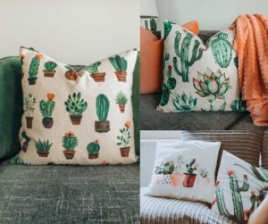 poduszki z kaktusami